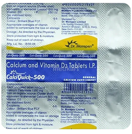 calciquick hd tablet 15's